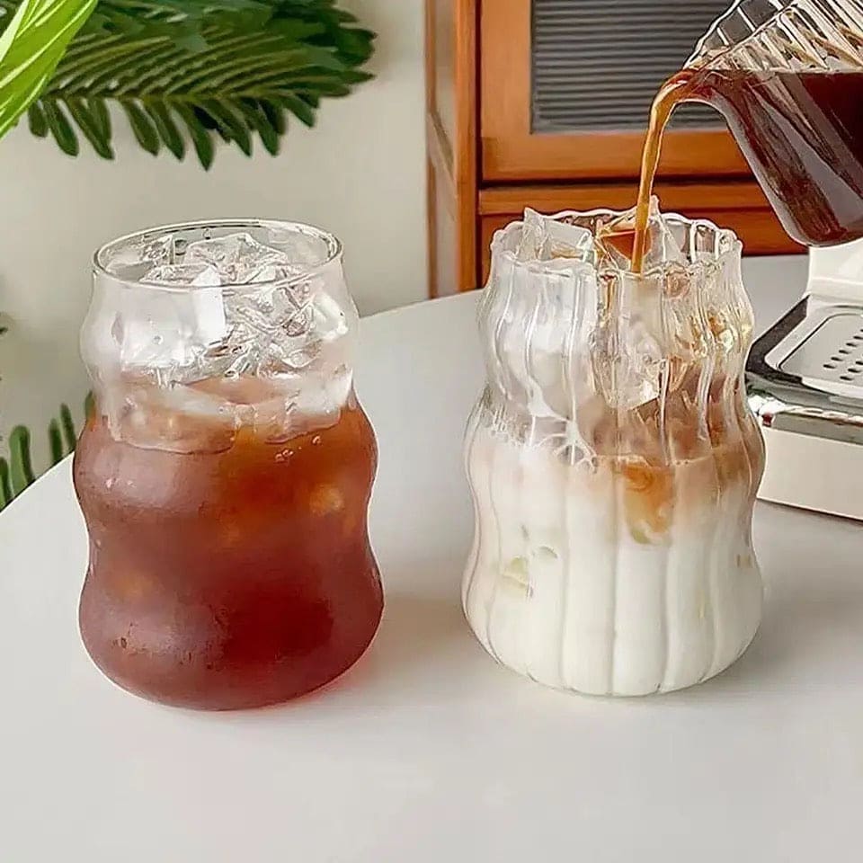 Glass Mug With Glass Straw 500ml